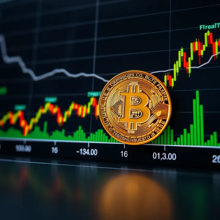 Bitcoin Price Trend Analysis with Technical Indicators Graph showing Bitcoin price fluctuations with technical indicators over time
