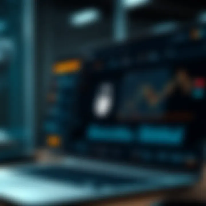 Secure digital interface showing trading platform security features