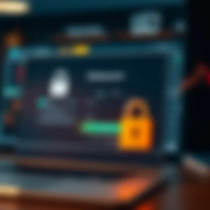 Secure login screen highlighting security features and encryption for safe trading