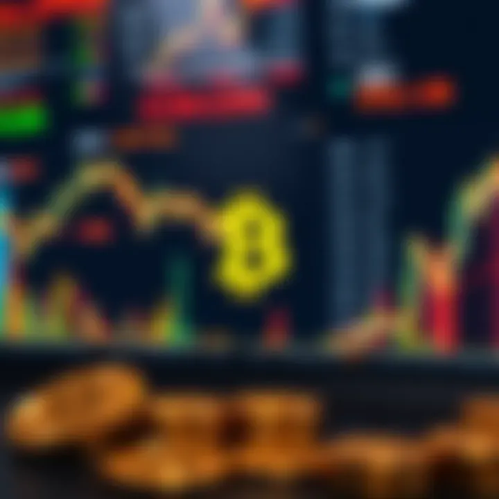 Visual representation of market influences including news headlines and economic indicators impacting Bitcoin