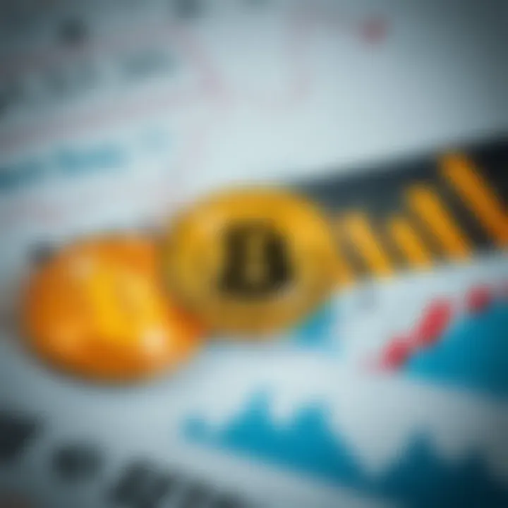 Illustration of Bitcoin symbol alongside regulatory documents and financial charts