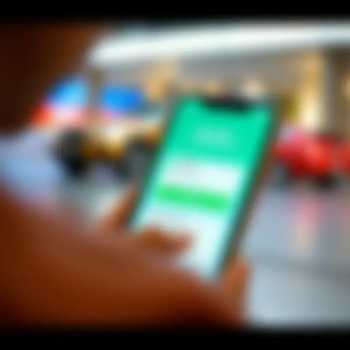 Mobile device displaying Quotex app interface for account access