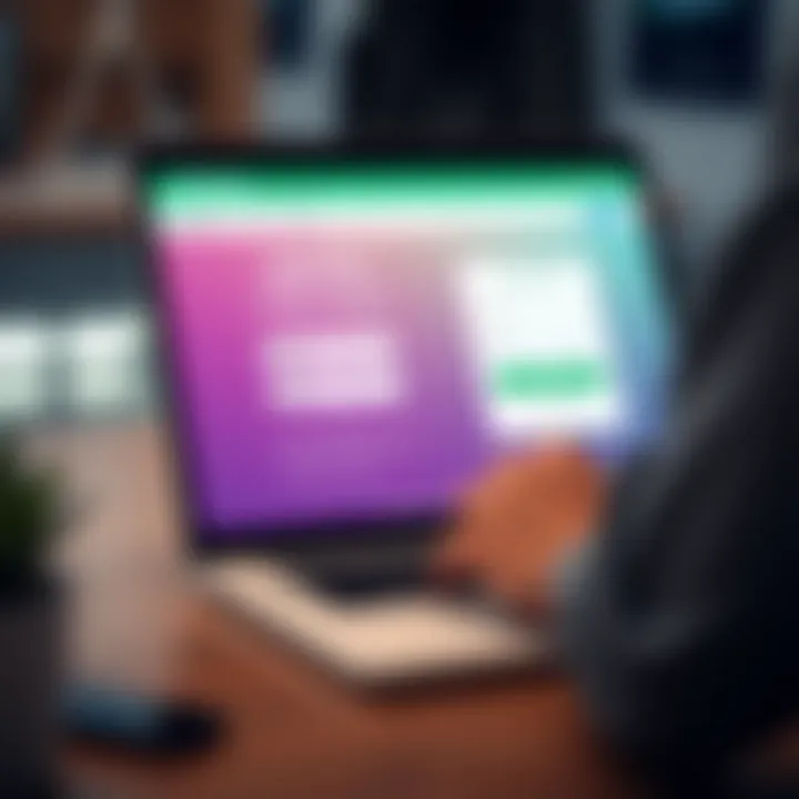 User logging into Quotex affiliate platform on laptop