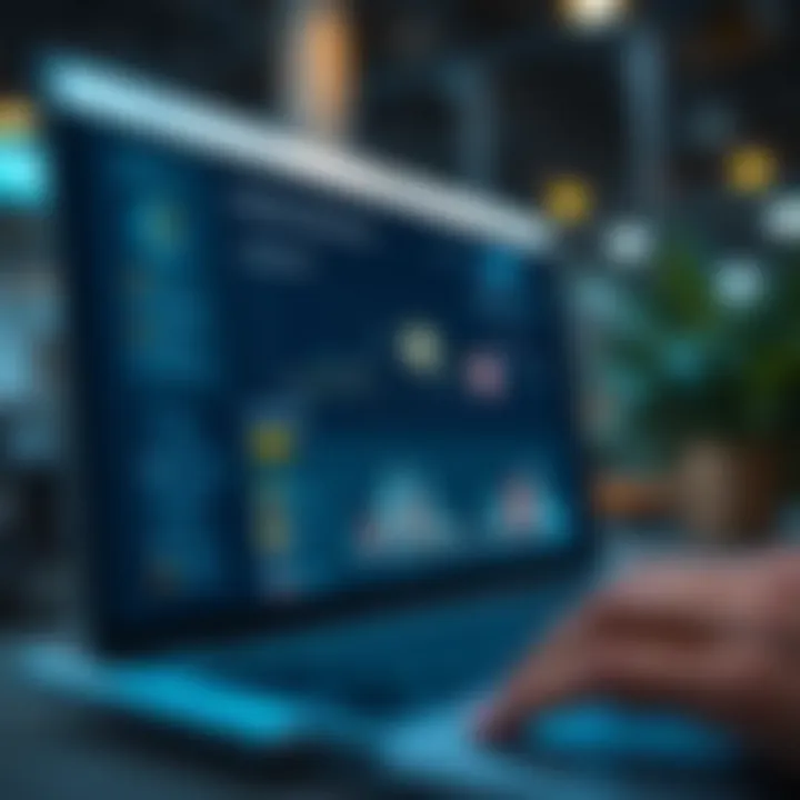 Digital dashboard displaying e-commerce trial features and user experience tools