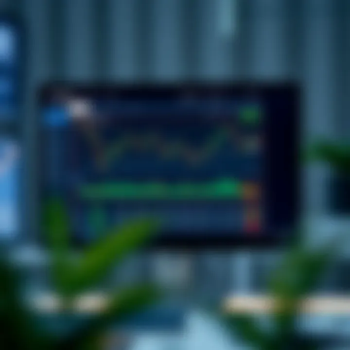 Computer screen displaying Quotex platform interface with trading charts and options