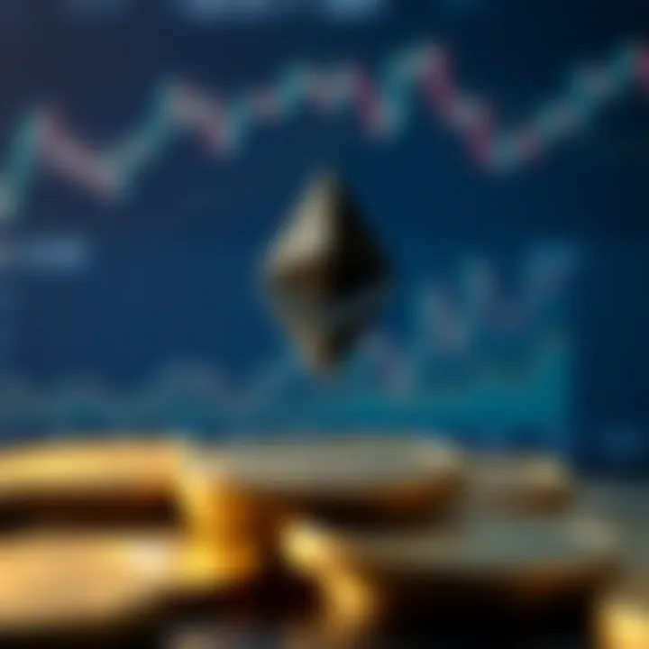 Comparison chart of Ethereum against other cryptocurrencies in value and volatility