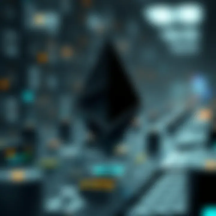 Illustration of Ethereum blockchain network highlighting recent technological upgrades