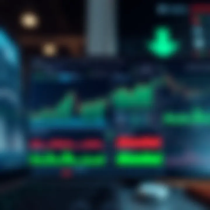 Dashboard showing tools for analyzing EUR USD exchange rates with charts and market data
