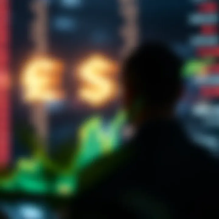 Illustration of currency exchange symbols and financial growth indicators