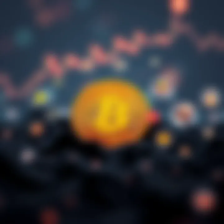 Economic and Technological Influences on Gala Cryptocurrency Forecast Conceptual illustration showing economic and technological factors affecting the future outlook of Gala cryptocurrency