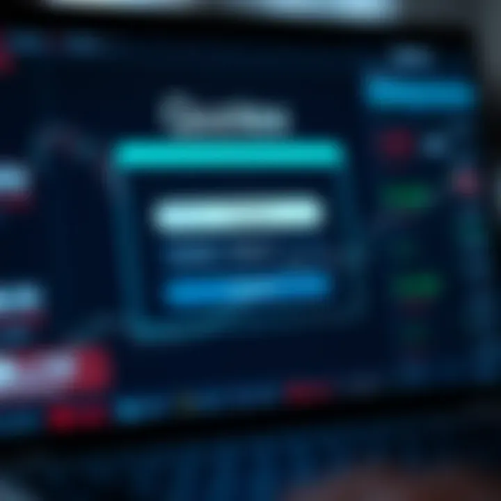 Secure login interface displaying username and password fields on an online trading platform