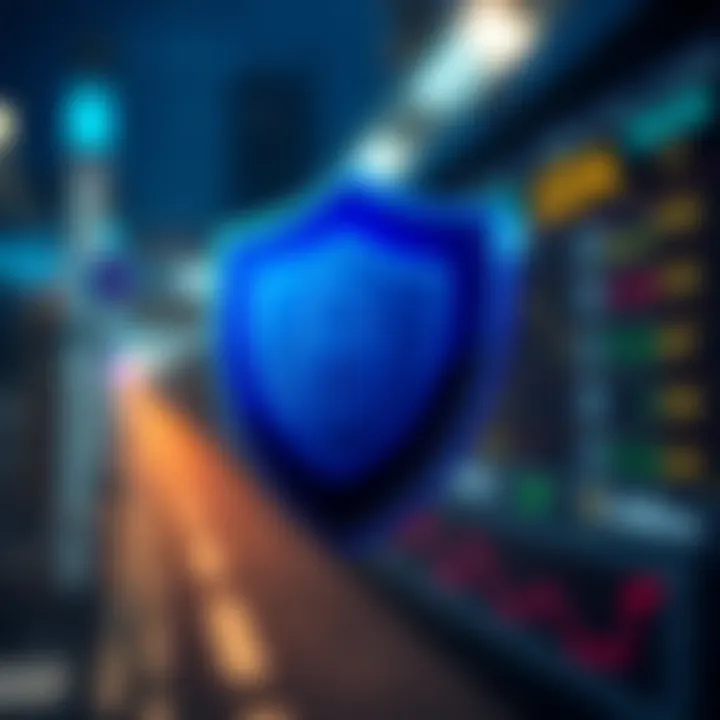 Security Features for Safe Quotex Access Shield icon representing security measures for safe access to online trading accounts