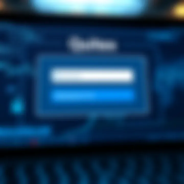 Secure login screen interface showing username and password fields on Quotex platform