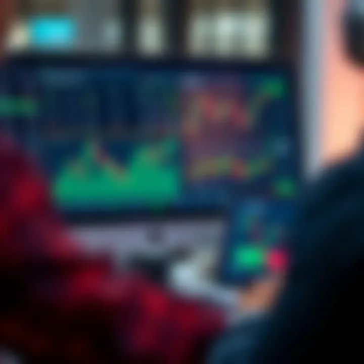 User interface of Quotex trading platform with charts and tools for financial analysis