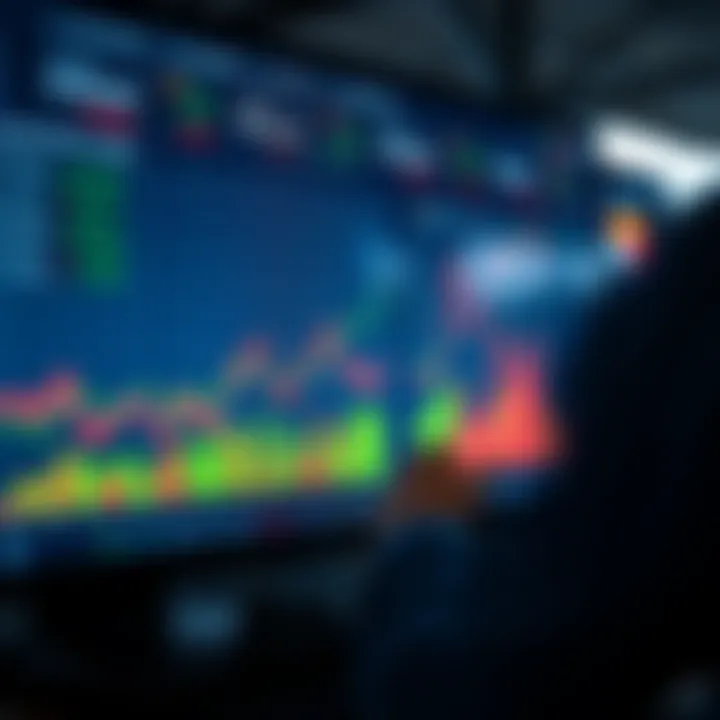 Financial chart displaying investment returns and market fluctuations