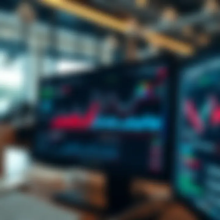 Illustration of risk analysis charts and financial graphs on a computer screen