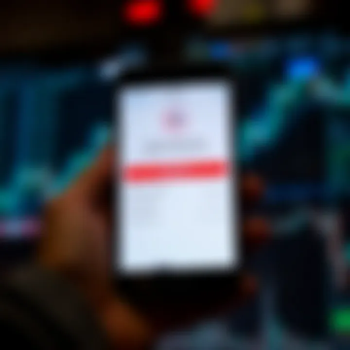Downloading the IQ Option App on Mobile Devices Smartphone screen showing the IQ Option app download page with installation options