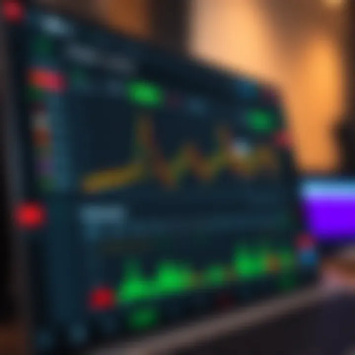 Graph displaying various trading assets and basic strategy options on IQ Option dashboard