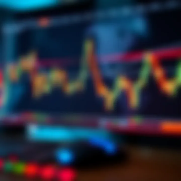 Chart showing MACD lines crossing over with highlighted entry and exit points for day trading