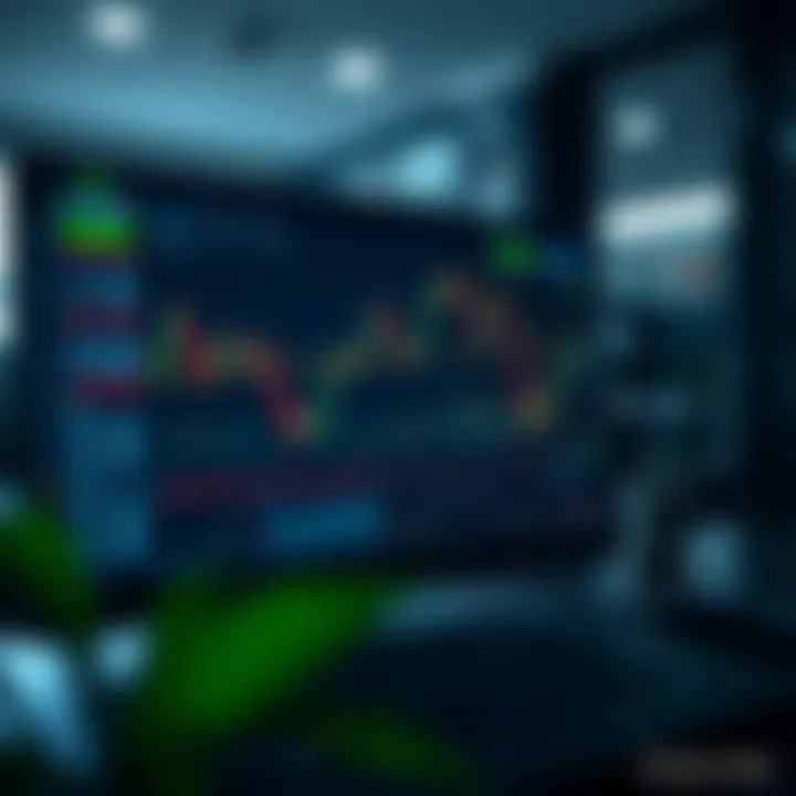 Interface of an online trading platform showing charts and financial data