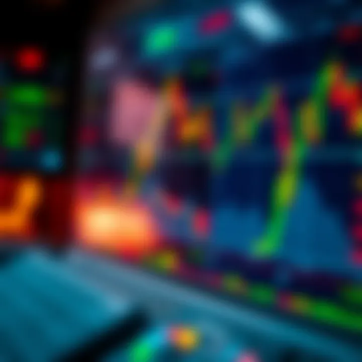 Online Forex Trading Platform Interface with Financial Charts Interface of an online forex trading platform with charts and financial data