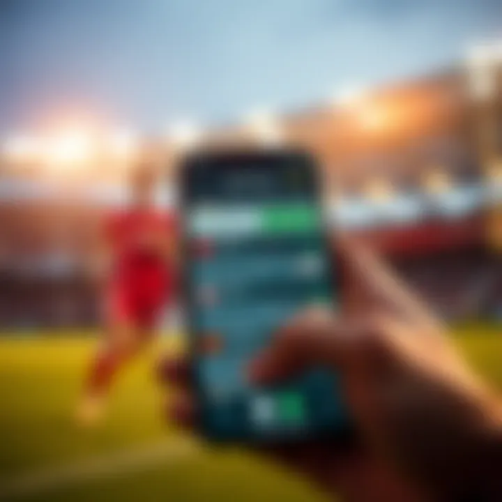 Mobile device displaying Pocket Bet app with various betting options and live odds