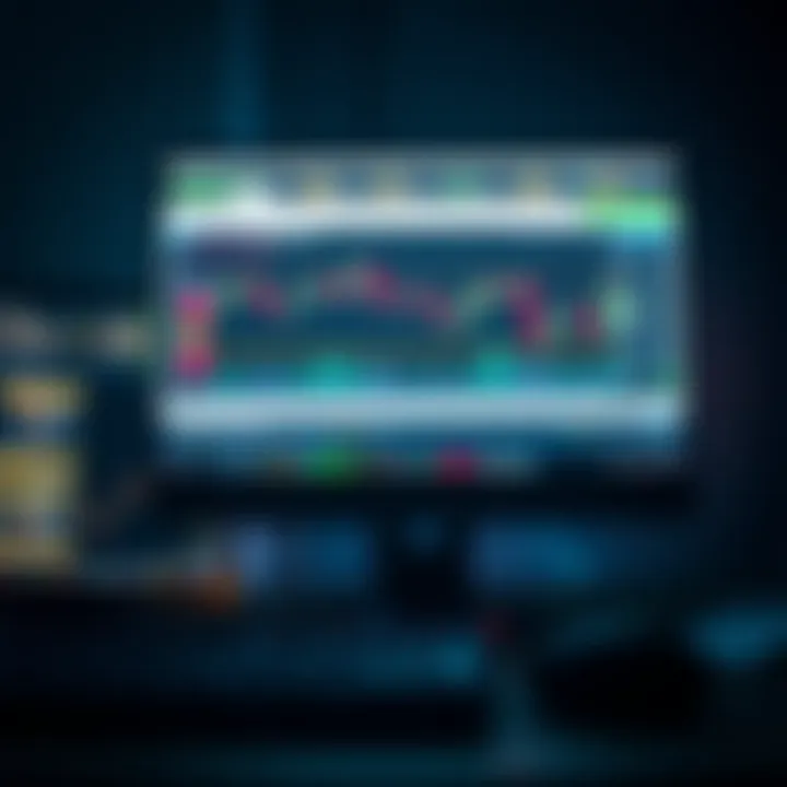 Computer screen displaying Pocket Option platform interface with trading charts and tools