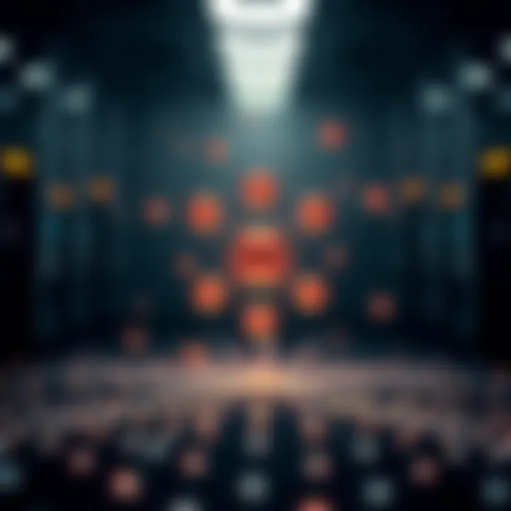 Visual representation of Polkadot network structure highlighting its scalability and interoperability