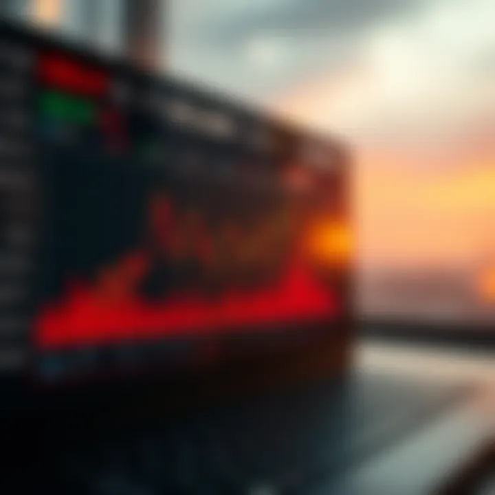 Graph showing Solana price trends and market volatility