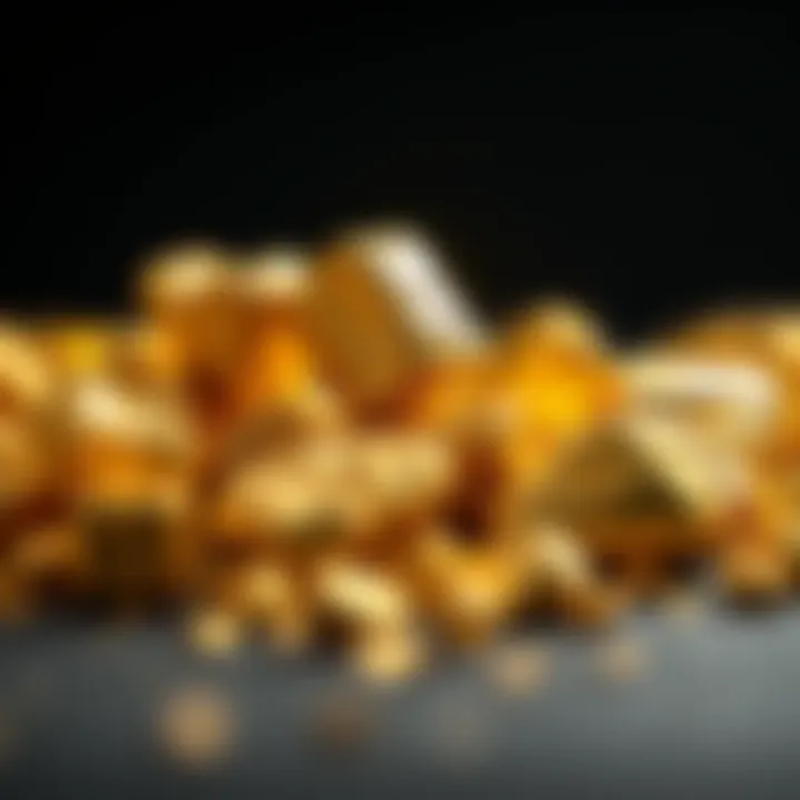 Close-up of pure gold nuggets highlighting the purity and investment value