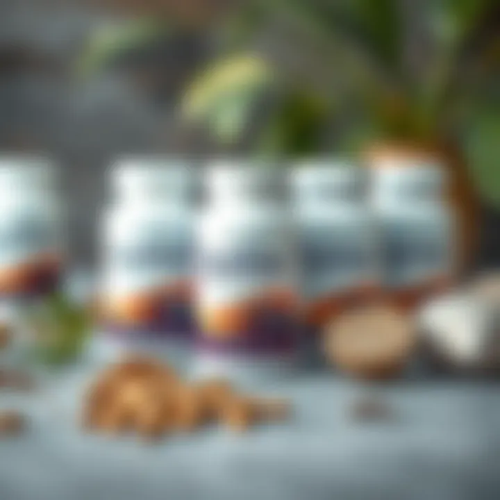 Bottles of Quetox supplement alongside natural ingredients used for weight loss