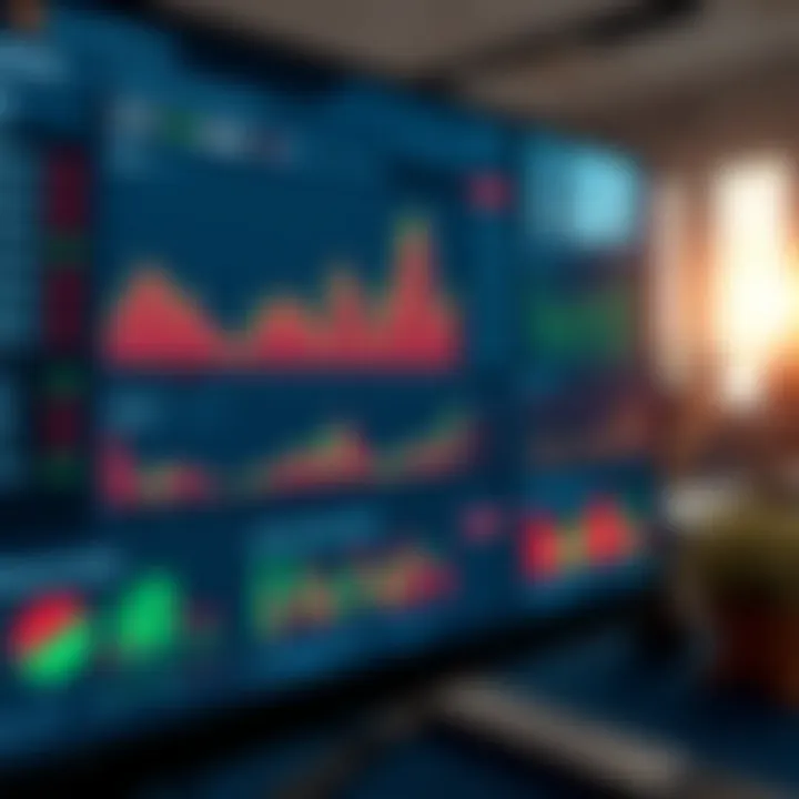 Overview of a digital trading platform interface showing various financial charts and asset options