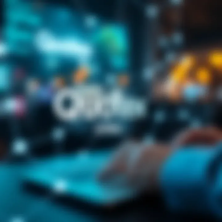 Overview of Quotex affiliate program with digital network connections and earnings symbols