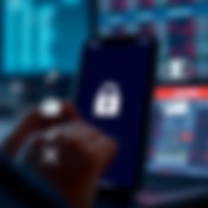 Illustration of secure payment methods and strategy icons related to Quotex app