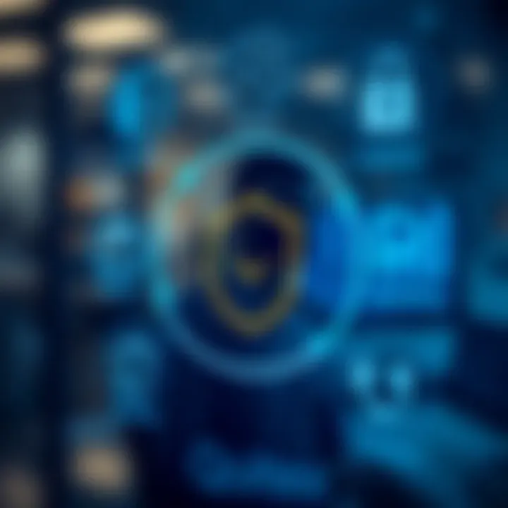 Icons representing security measures and customer support services used by Quotex broker