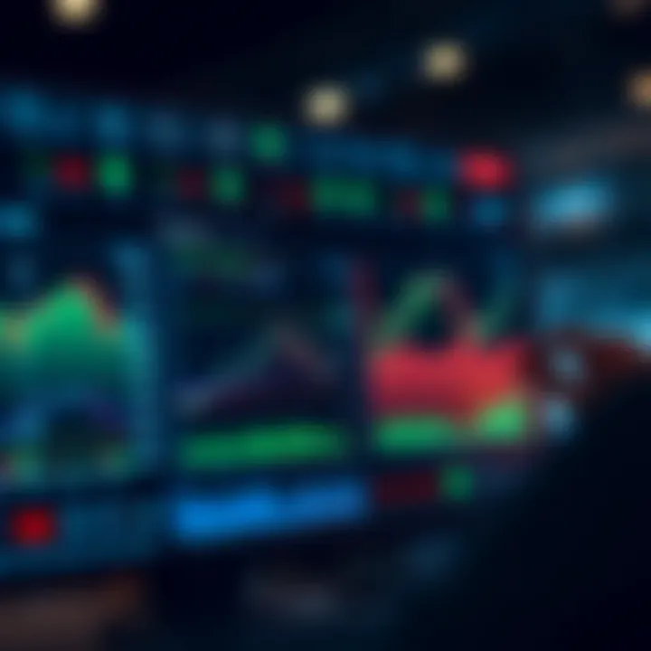 User interface displaying Quotex Online trading dashboard with various financial charts and tools