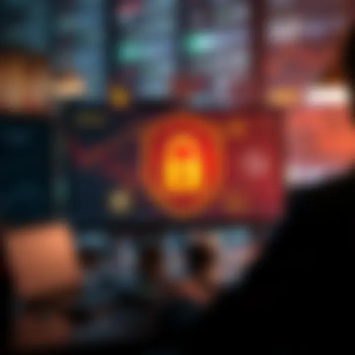 Illustration of a secure trading environment with icons representing safety and efficiency