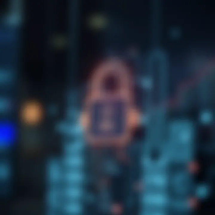 Secure digital lock symbolizing encryption and data protection on investment platform