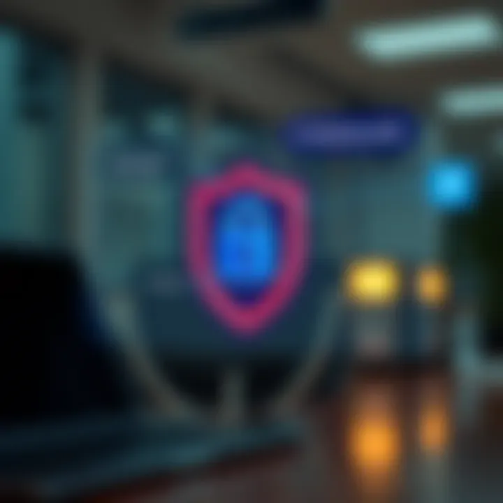 Illustration of security shield and password recovery options for Derive.com user account