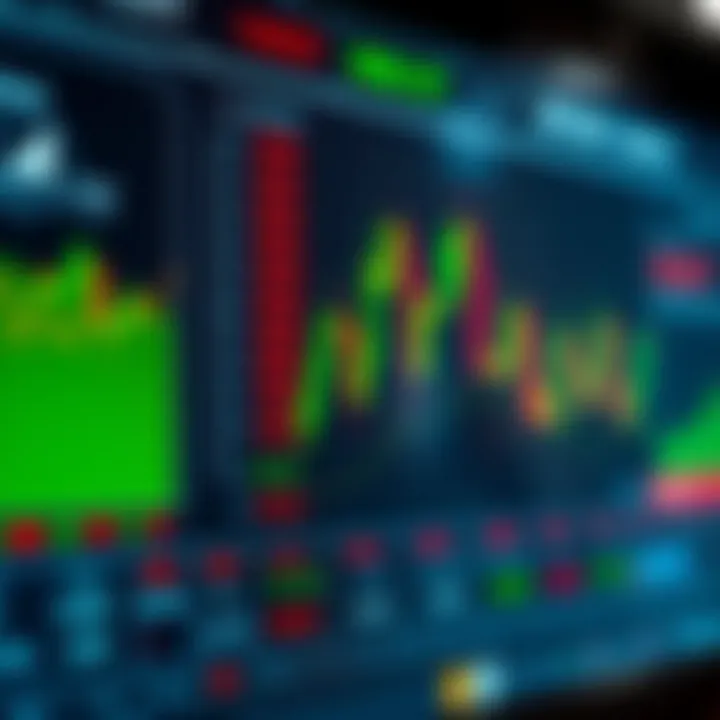 Illustration of various types of trading signals displayed on a digital interface with strategic annotations