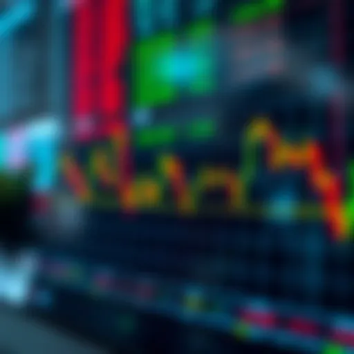 Graph showing fluctuating financial market prices representing CFD trading dynamics