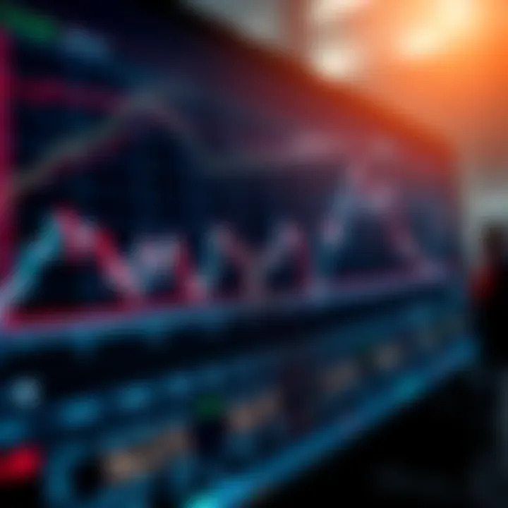 Graph showing currency exchange rate fluctuations on a digital trading platform