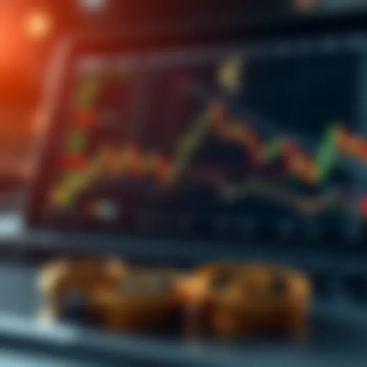 Illustration of financial graphs and currency symbols representing trading strategies