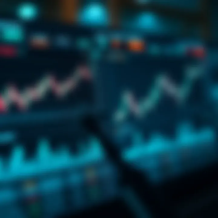 Illustration showing financial charts and data analysis representing pocket broker trading