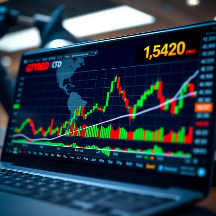 Graph illustrating common strategies and risk management techniques in CFD trading on MetaTrader