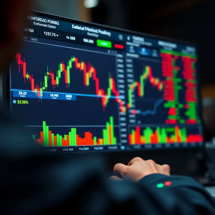 Secure forex trading platform interface with charts and currency exchange rates
