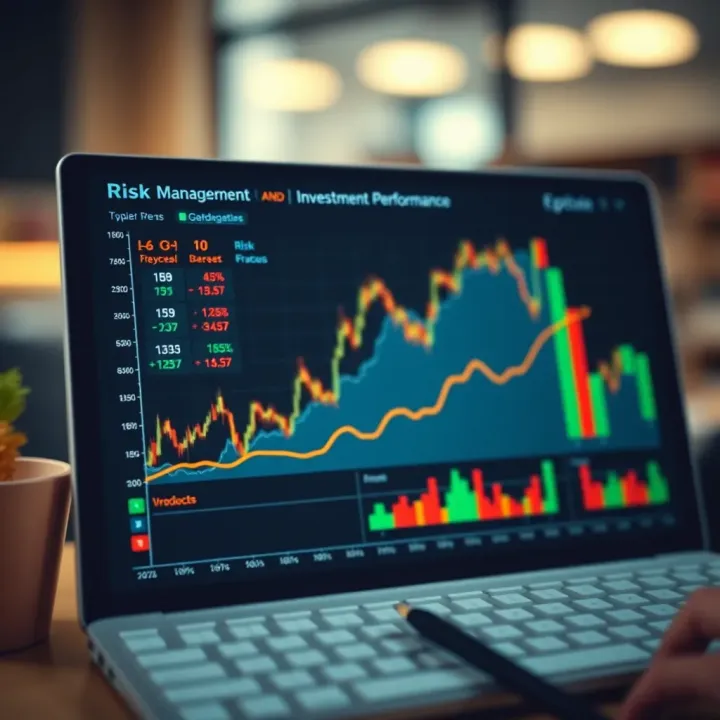 Graph illustrating risk management strategies and investment performance metrics