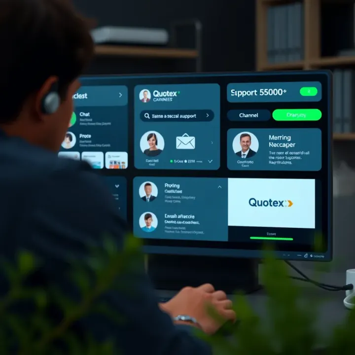 Customer support interface showing multiple contact channels such as chat, email, and phone