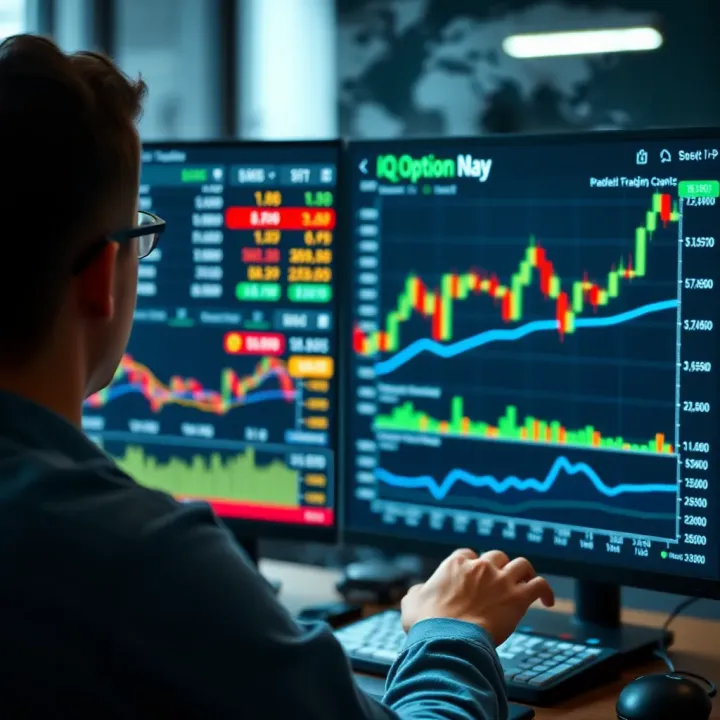 User analyzing financial charts and indicators on a digital trading platform