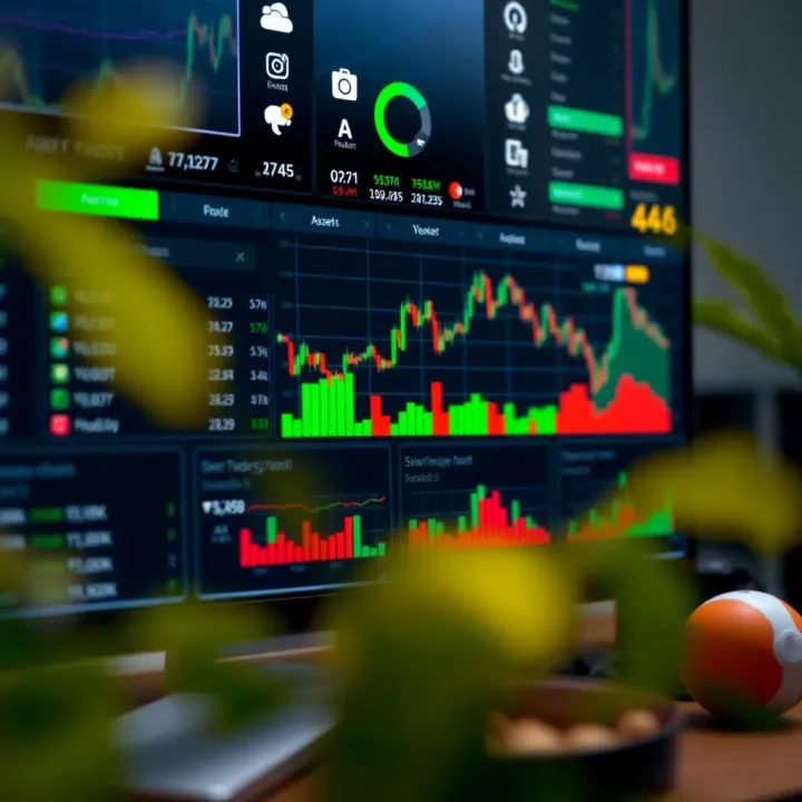 Dashboard interface displaying various trading tools and asset options on Deriv Smart Trader platform